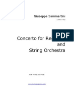 Sammartini Recorder Concerto