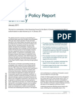 Monetary Policy Report Summary January 2011