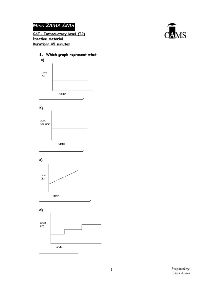 Cost Classification Practice Exercise | PDF | Expense | Financial ...