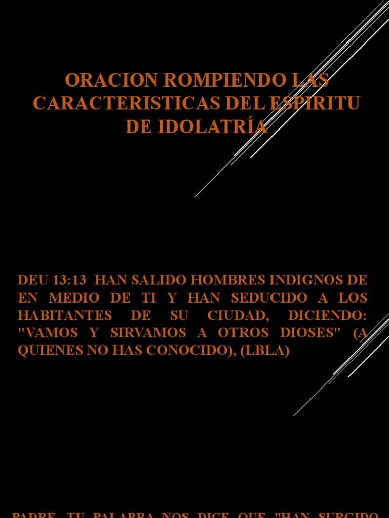 Oracion Rompiendo Las Caracteristicas Del Espiritu de Belial PDF