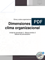 Clima y Cultura Organizacional U2 B2 Profundización Dimensiones Del Clima Organizacional