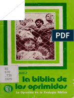 La Biblia de Los Oprimidos, La Opresión en La Teología Bíblica PDF