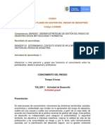 Taller 1 Plan de Gestion de Desatre