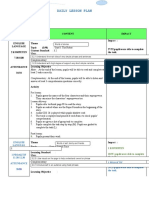 Daily Lesson Plan: Main: at The End of The Lesson, Pupils Will Be Able To Read and Complete at