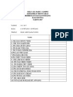 Tandatangan Kehadiran Perjumpaan Panitia Sejarah Kali Ketiga Tahun 2017