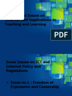 Policies and Issues On Internet and Implications To Teaching and Learning