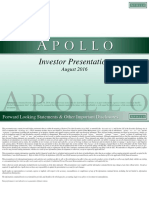 Apollo Global Management, LLC August Investor Presentation