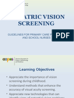 Pediatric Vision Screening: Guidelines For Primary Care Providers and School Nurses