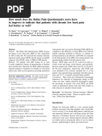 Bournemouth Questionnaire Overview | PDF | Validity (Statistics) | Pain