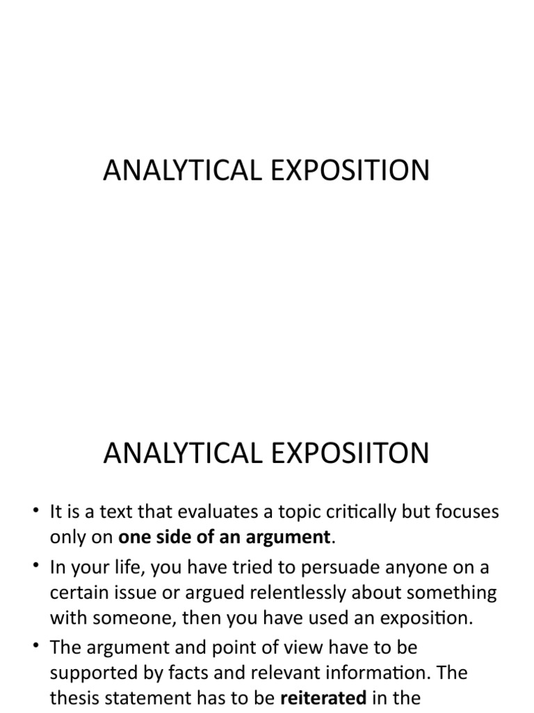 Understanding Analytical Exposition Texts | PDF | Essays | Argument