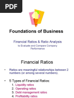 Foundations of Business: Financial Ratios & Ratio Analysis