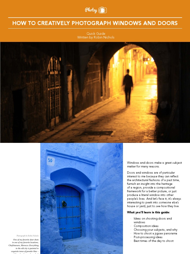 How To Creatively Photograph Windows and Doors: Photzy | PDF | High ...