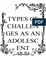 Types of Challenges As An Adolescent