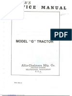Allis-Chalmers Model G Service Manual PDF