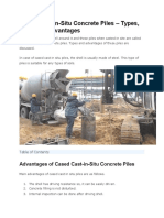 Cased Cast-in-Situ Concrete Piles - Types, Uses and Advantages