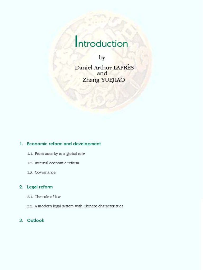 Business Law and Economic Reform in China | PDF | China | World Politics