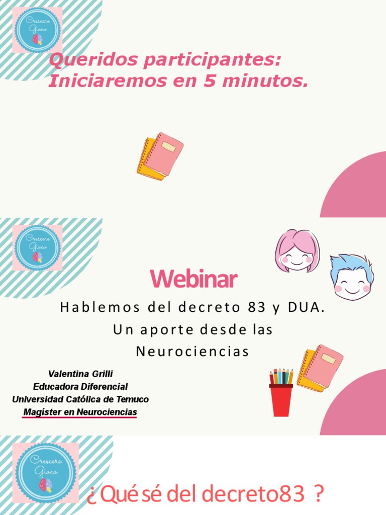 Webinar sobre Decreto 83 y DUA en Educación | PDF | Plan de estudios ...