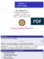 Root Finding: Dr. Gokul K. C
