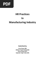 Download HR Practices in Manufacturing Industry by Arun Pawar SN47902364 doc pdf