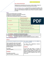 Tema: Textos Descriptivos: El Texto Descriptivo Responde A La Pregunta ¿Cómo Es?