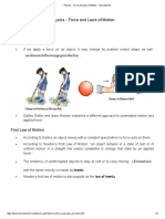 Physics - Force and Laws of Motion - Tutorialspoint PDF