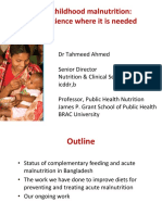 Acute Childhood Malnutrition: Taking Science Where It Is Needed