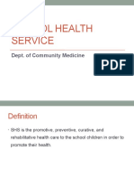School Health Service: Dept. of Community Medicine