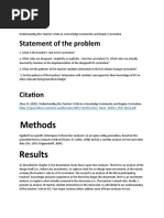 Methods Results: Title Statement of The Problem