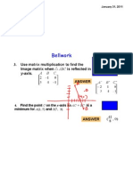 Bellwork: 4. Find The Point C On The X Axis So AC + BC Is A Minimum For A (2, 5) and B (7, 3)