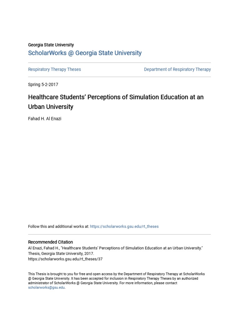 Healthcare Students' Views on Simulation Education | PDF | Simulation ...