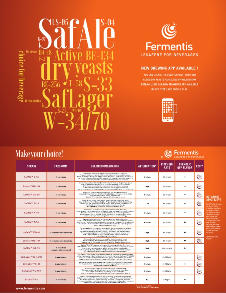 Beer Yeast Chart PDF PDF