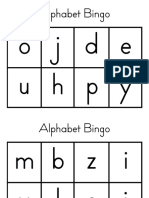 Alphabet Bingo: Oj e D Uhpy