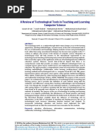 A Review of Technological Tools in Teaching and Learning Computer Science