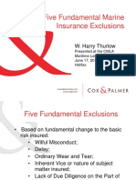 Marine - Insurance Exclusions - 2016
