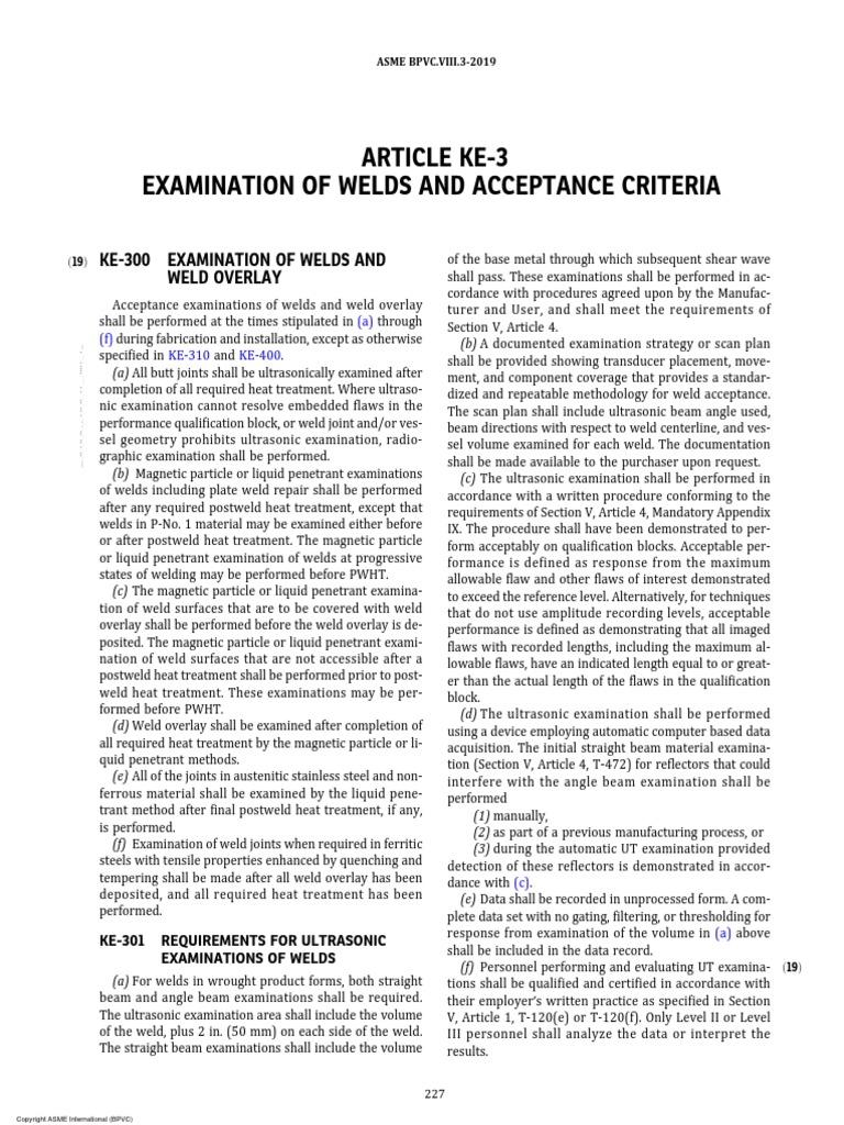 ASME VIII - DIV.3 (2019) PAUT-ToFD | PDF | Welding | Construction