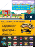 Classification of Exceptionalities: Welcome, Students!