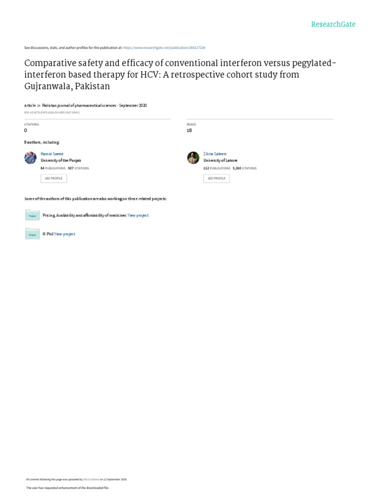 HCV Treatment: Interferon Efficacy Study | PDF | Hepatitis C | Interferon