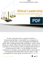 Ethical Leadership: Leadership & Organizational Behavior Group 11