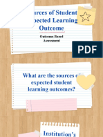 Sources of Student Expected Learning Outcome