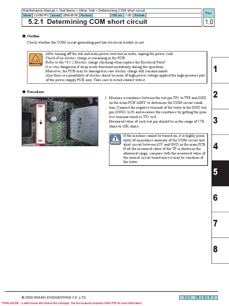 CJV30 Electrical Troubleshooting PDF PDF Printed Circuit Board