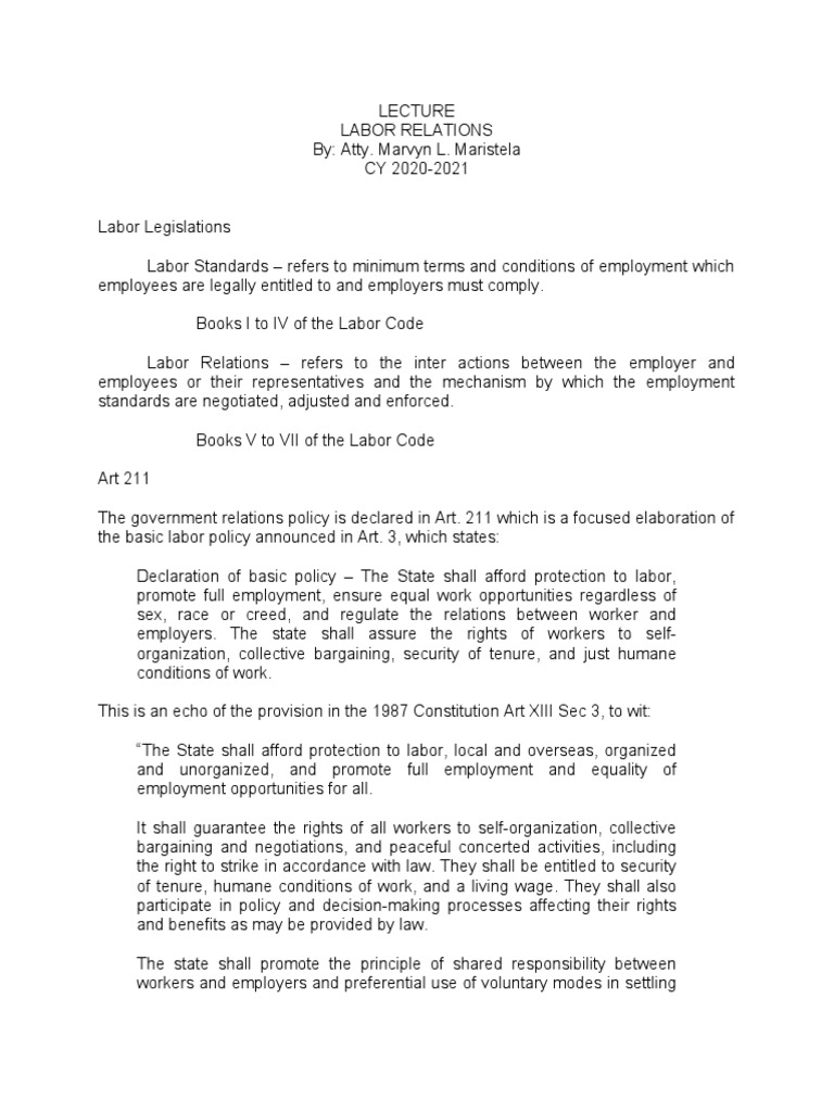 Labor Relations and Collective Bargaining | PDF | Strike Action ...