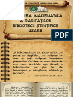 Valoarea Inalienabila A Raritatilor Bibliotecii Stiintifice Usarb