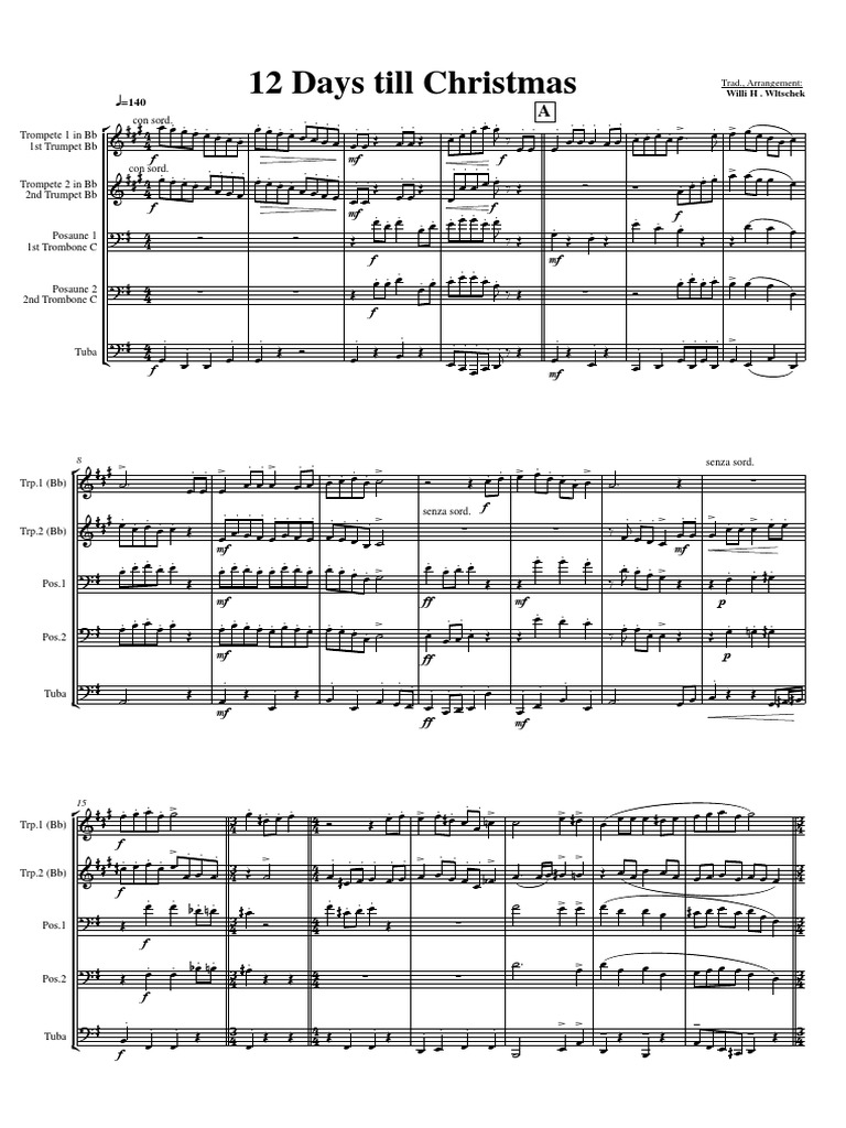 White Christmas Brass Quintet PDF PDF Marching Bands Music