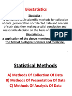 Biostatistics: Statistics