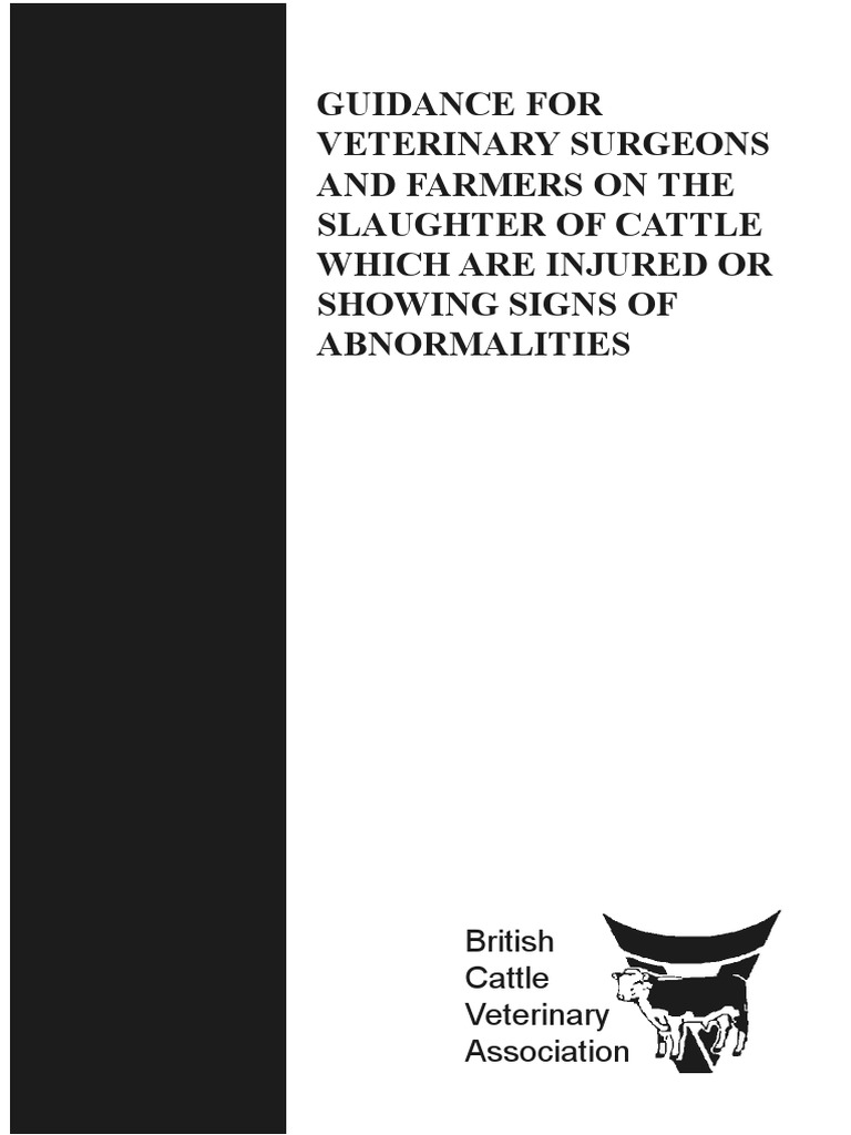 Guidance on Emergency Slaughter of Cattle | PDF | Animal Slaughter ...
