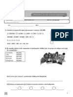 Ficha de Avaliação Diagnóstica - Matemática (word)