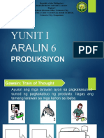 YUNIT I - Aralin 6 Produksyon