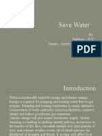 Save Water: by Subject - ICT Name - Arnav Jagat, STD - 4