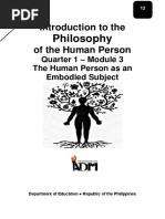 Introduction To The of The Human Person: Philosophy