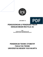 Job sheet 10. Pengosongan dan Pengisian Freon dengan Mesin Recycle.pdf